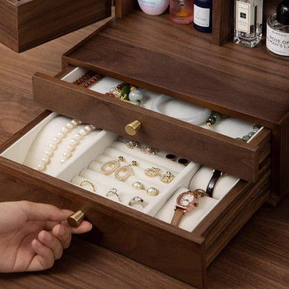 Walnut Jewellery and Vanity Chest
