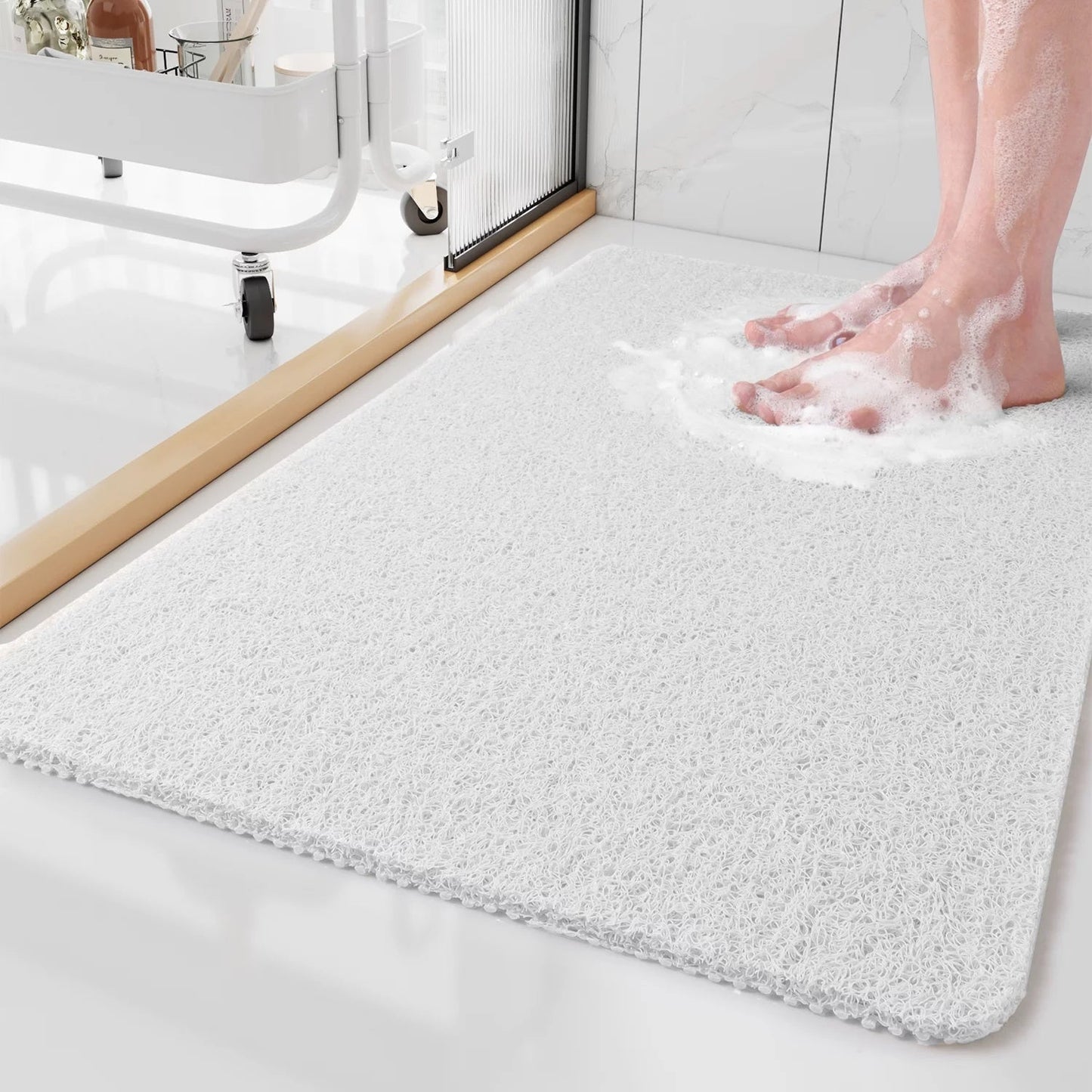 Loofah-Style Non-Slip Shower Mat