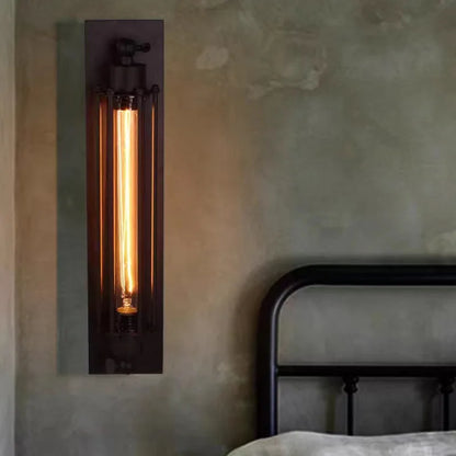 Vintage Tube Cage Wall Sconce