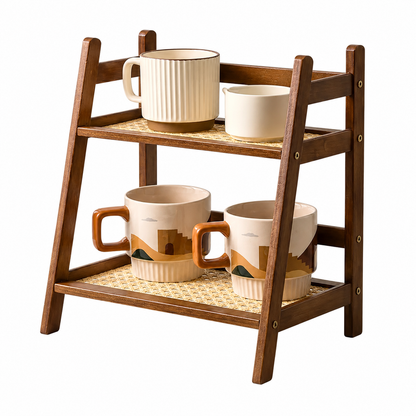 Bamboo Tiered Countertop Organiser